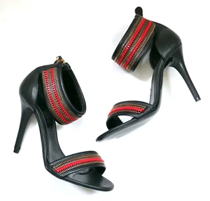 Sandali con tacco Alexander McQueen e bordo zip nuovi con sacchetto antipolvere 36,5/UK3,5 - Foto 1 di 9