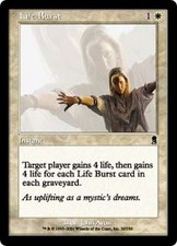 MTG MAGIC THE GATHERING - LIFE BURST X 4 - ODYSSEY NEAR MINT/EX!