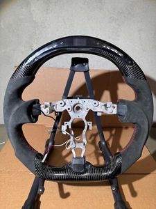 Real carbon fiber Alcantara Sport LED Steering Wheel 2009-2021 Nissan 370Z - Picture 1 of 5