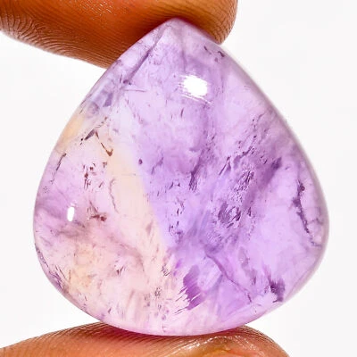 Piedra preciosa suelta cabujón en forma de corazón ametrino natural 47 quilates 26X24X9 mm EE-38921 Foto 1 de 2