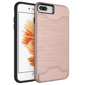 iPhone X And XS Rose Gold cover with kickstand and card holder - Picture 1 of 7