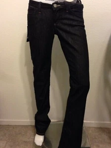 NEW MAVI DARK BLACK LOLA ARTISTS SERIES BOOT CUT EMBROIDERED JEANS PANTS 25 / 34 - Picture 1 of 7