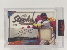 2021 Leaf Art of Sport Ronald Acuna Stroke of Genius Bronze Bat Auto (8/25)