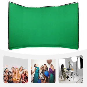 Photography Backdrop Stand Kit with Green Cloth For Photo Studio 400cm*240cm - Picture 1 of 22