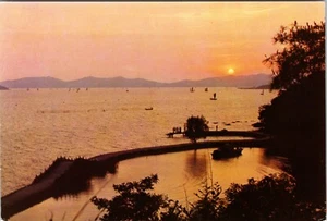Postcard Sunset On Lake Taihu China 4x6 - Picture 1 of 3