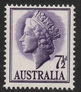 AUSTRALIA 1953-57 7.1/2d VIOLET "QUEEN ELIZABETH II STAMP MNH. - Picture 1 of 2