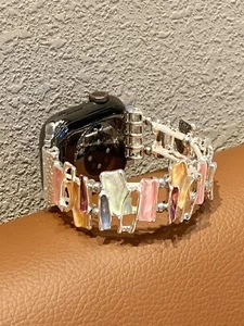 Watch Strap Apple IWatch Universal Watch Band Metallic Stretch Strap Colorful - Zdjęcie 1 z 29