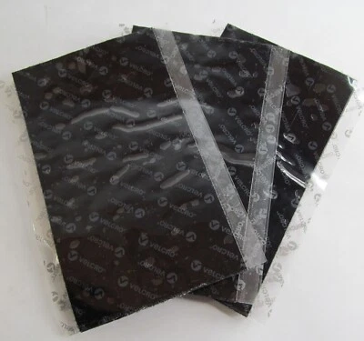 3 PIEZAS VELCRO GENUINO MARCA 4" X 7" TIRAS AUTOADHESIVAS GANCHO Y BUCLE NEGRO Foto 1 de 3