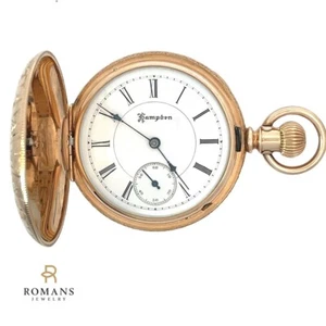 Hampden Hunter Pocket Watch Gold Filled 1888's #502051 , 76079 - Picture 1 of 6