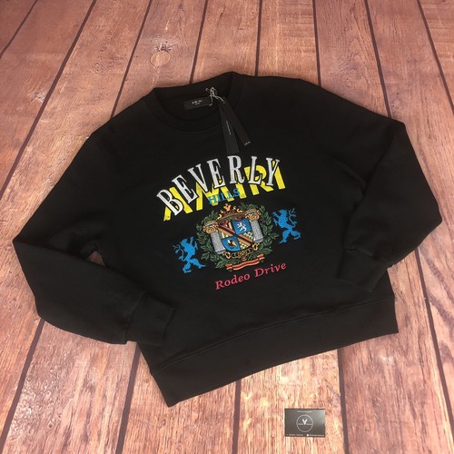 Maglione Amiri Beverly Hills invecchiato nero adatto per L XL £760