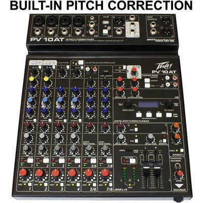 PEAVEY PV10AT Built-In Antares Live Pitch Correction USB FX Mixer - Image 1 of 4