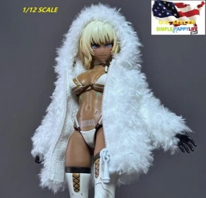 1/12 white fur coat for 6" female figure SHF figma Mezco MixMax PHICEN ❶USA❶ - Picture 1 of 5