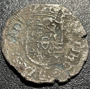 1580 Italy Duchy of Savoy Emanuele Filiberto Silver 1 Soldo Cross Medieval Coin - Picture 1 of 3