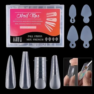 Quick Build Polygel Molds Dual Nail Forms False Tip System - Picture 1 of 3