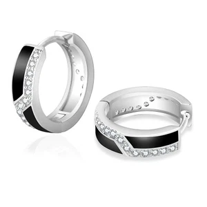 KRKC Hoop Earrings for Men S925 Sterling Silver Hypoallergenic Hoop Earrings,... - Picture 1 of 6