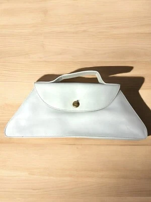 Bolsa satchel vintage Sonia Rykiel Paris pequena couro branco formato raro fofa - Imagem 1 de 4
