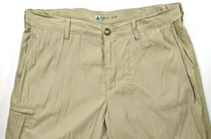 UB Tech Pants Mens 36x30 Beige Stretch Nylon Outdoor Hiking Chino Classic Fit - Picture 1 of 8