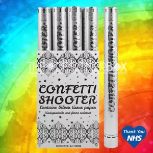 50cm 80cm Biodegradable Silver Wedding Confetti Shooter Air Cannon Popper *Remot - Picture 1 of 7