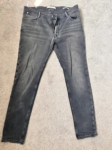 Mango MNG Patrick Slim Fit Jeans UK 34 EUR 44 Men’s Grey Stone Wash - Picture 1 of 8