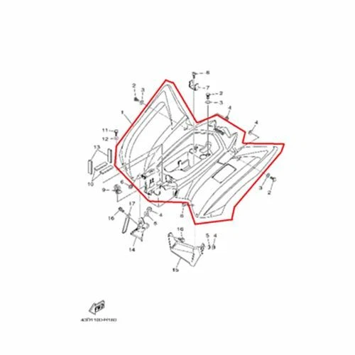 NEW OEM YAMAHA RAPTOR 90 REAR FENDER WHITE Foto 1 de 1