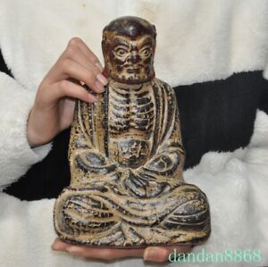 10" China Buddhism artificial resin Arhat Damo Bodhidharma Dharma Buddha statue