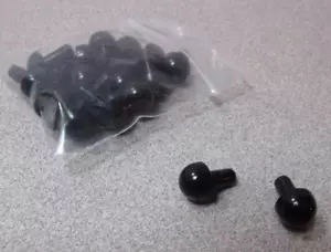 Vtg Invicta 1972 Master Mind Game (19) BLACK Code Pegs "Replacement Part Pieces" - Picture 1 of 2