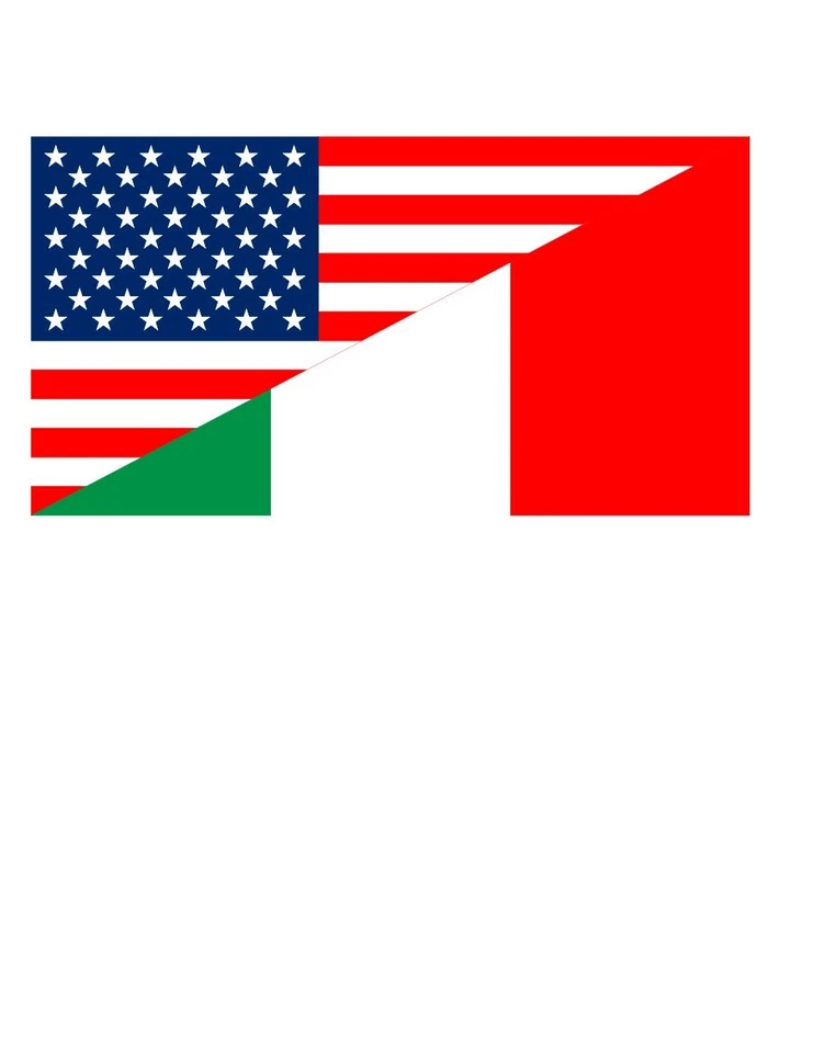 ORACAL AMERICAN ITALIAN FLAG Vinyl Window Decal/Sticker