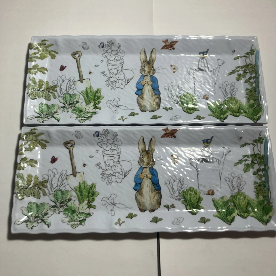 Plato grande para servir Peter Rabbit melamina BEATRIX POTTER Spring (19" x 8") Foto 1 de 2