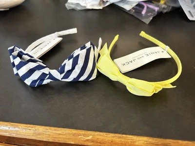 Nuevo con etiquetas Janie and Jack Bow Diadema Lote Paquete De 2 Verano Náutico Costero Preppy Foto 1 de 3