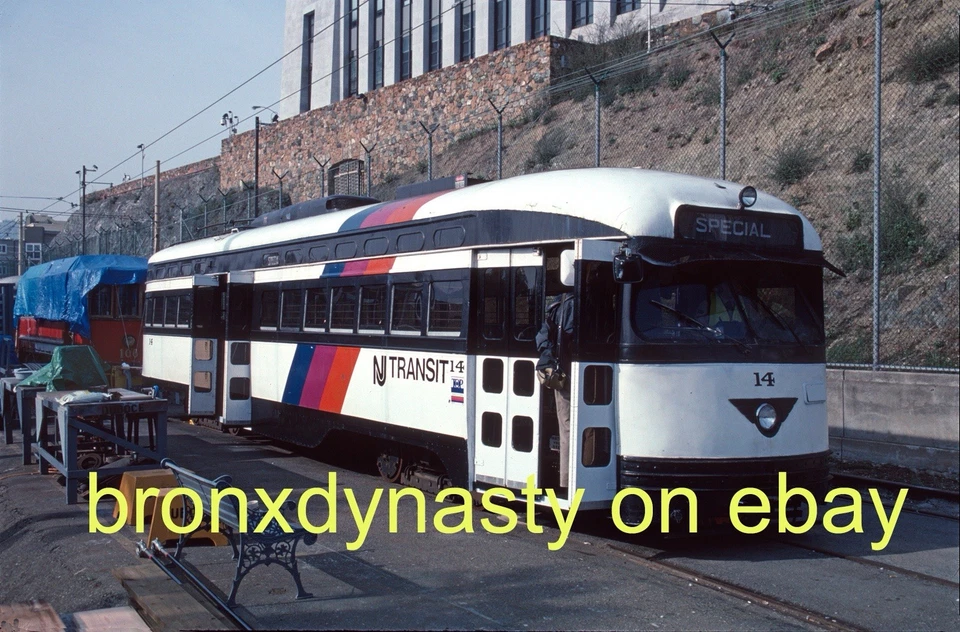 Carro SF MUNI PCC 14 ex-NJT Original Kodachrome Slide 2002 Foto 1 de 1