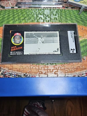 1971 Topps Greatest Moments No24 Bob Gibson St Louis Cardinals HOF SGC 2 В ХОРОШЕМ СОСТОЯНИИ - Изображение 1 из 2
