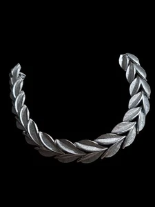 Vintage Krone Trifari Silber Blatt Armband 7 Zoll - Bild 1 von 6