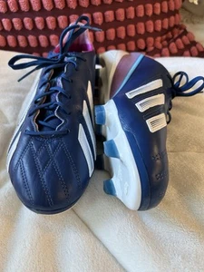 Adidas F50 Trx Fg Leather Blue Us Size 7 Soccer Football Boots Cleats - Picture 1 of 8