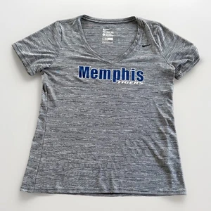 Nike Memphis Tigers Dri-Fit Manga Corta Cuello en V Camisa Mujer Grande Gris Fútbol - Imagen 1 de 5