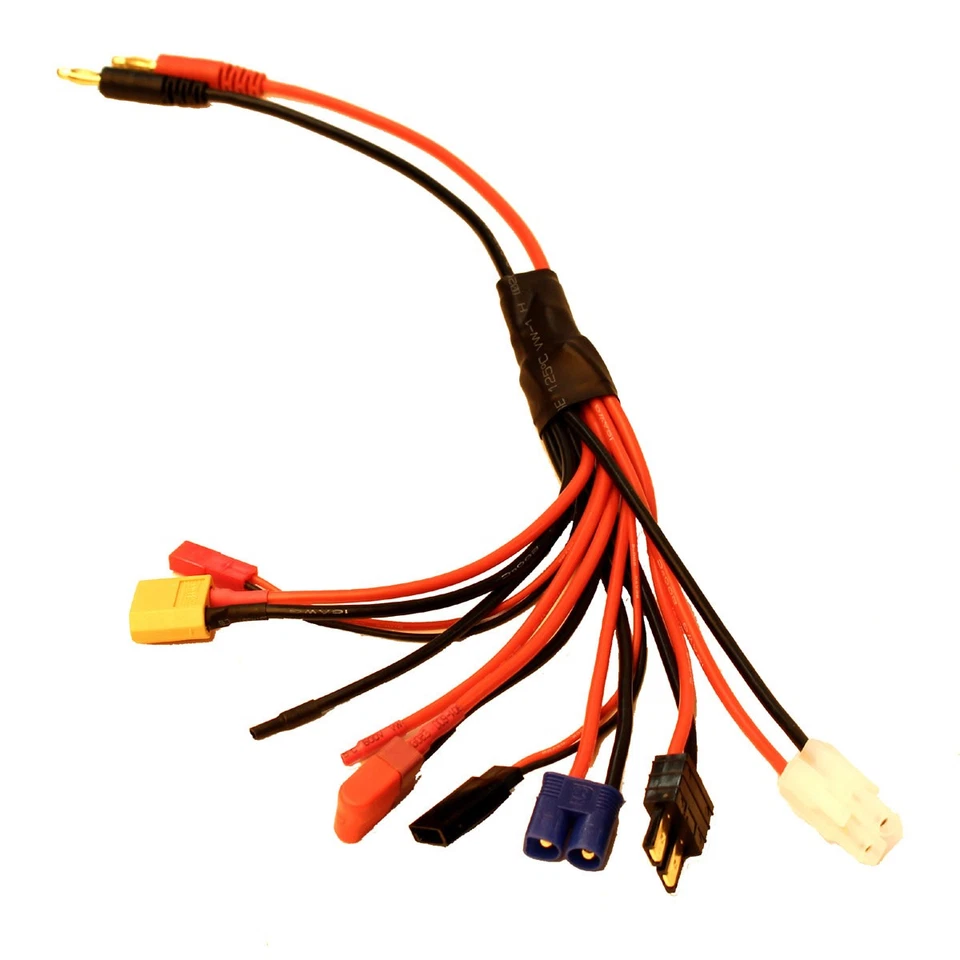 RCE1624  8-Function Charge Adapter to Male 4mm Bullets-300mm Wire - Image 1 of 1