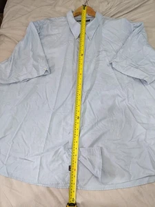 New No Tags Ben Sherman Blue Long Short Sleave Shirt -5XL BIG AND TALL - Picture 1 of 9