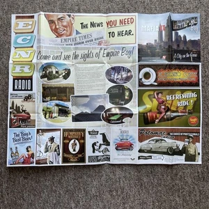 Mafia II 2 Empire Bay Big Double Sided Map Poster Only Original Genuine - Picture 1 of 9