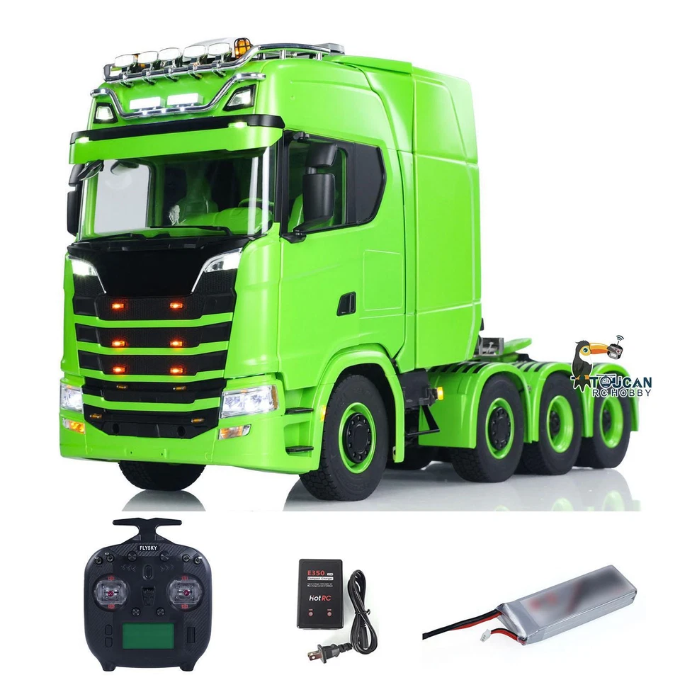 ST8 Radio Metal Chassis 1:14 8*8 RC Tractor Truck 770S RTR Lorry Car Sound Smoke - Image 1 of 4