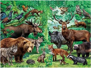 Benben Puzzles for Kids Ages 4-6, Double Sided 100 Piece Puzzles for Kids, Wild - Picture 1 of 3