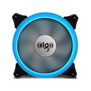 Aigo Blue Halo LED 140mm PC Computer Case Cooling Ring Clear Quite Fan Cooler - Picture 1 of 8