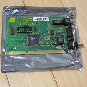 Network Card 3Com Etherlink III 3C509B-C Combo ISA RJ45 BNC 03-0021-002 REV A - Picture 1 of 5