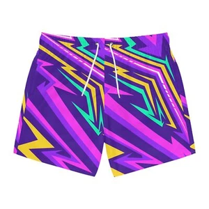 Retro Swim Trunks - Vintage Beachwear, 90s Style Shorts - Picture 1 of 6