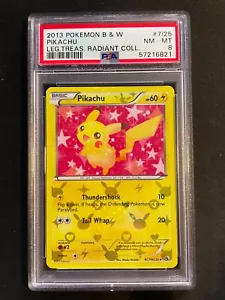 2013 Pokemon Legendary Treasures Radiant Coll. Pikachu PSA 8 NM-MT 7/25 - Picture 1 of 2