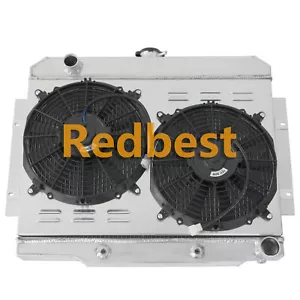 Radiador de aluminio de 3 filas + cubierta ventilador 12"" para Jeep CJ5 CJ6 CJ7 Chevy 350 V8 72-1986 - Imagen 1 de 9