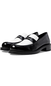 Stuart Weitzman Palmer Bold Two Tone Leather Block Heel Loafer EU39/US8.5M RARE! - Picture 1 of 24