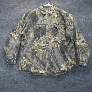 Cabelas Scent Lok Shirt Mens Large Brown Mossy Oak Break-Up Camouflage Button Up - Picture 1 of 12