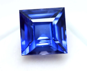 Piedra preciosa suelta de forma cuadrada de zafiro azul natural de...