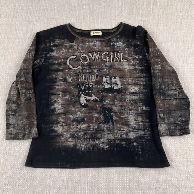 Top Y2K Whimsigoth Vaquera Cactus Mujer Mediano Phoebe Buffay Grunge Estrás Foto 1 de 4