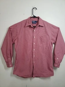 Polo by Ralph Lauren Mens Shirt Long Sleeve Button Up Lowell Sport Red And White - Picture 1 of 6