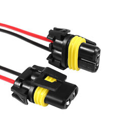 2x 9006 HB4 Socket Female Adapter Wiring Harness Pigtail Plug for Fog-Head light